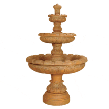 Princesse Three Tier Outdoor Cast Stone Garden Fountain Fountain Tuscan